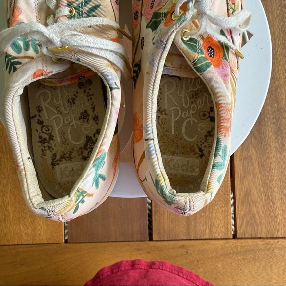 Keds X Rifle Paper Co. Anchor Lively Floral Canvas Sneakers Women’s Size 9.5 - Picture 5 of 11